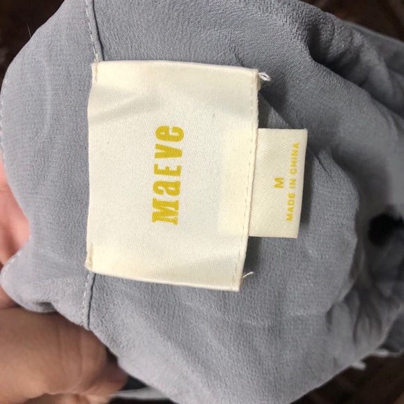 Anthropologie Mauve Silk Gray Tunic Top Medium - Picture 5 of 6